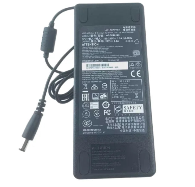 *Brand NEW*20V 3.25A Round Port Power Supply Cord Fit for PHILIPS 279X6Q LCD Monitor Power Supply